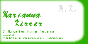 marianna kirrer business card